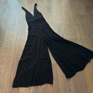 Intimately Free People Wide Leg Jumpsuit/dress black lace backless SEXY Sz S/P